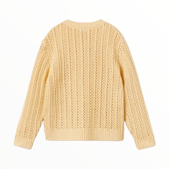 ZARA Kids | Yellow | OPEN KNIT CARDIGAN - Picture 2 of 5